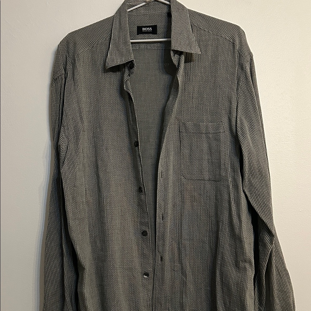 Hugo Boss Gray dress shirt size L